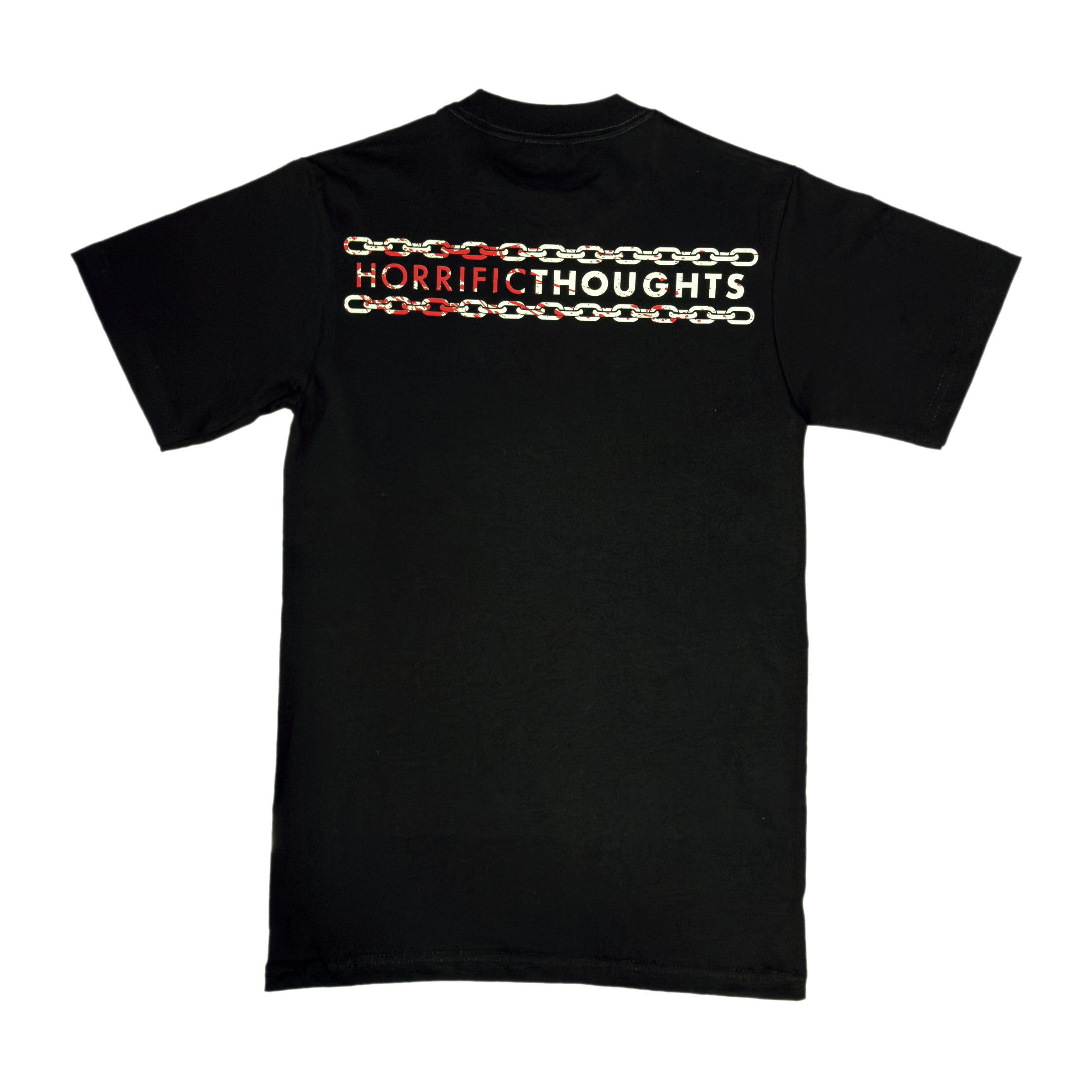No Loose Ends Heavyweight T-Shirt - Horrific Thoughts - Back