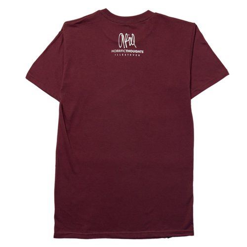 ARIELxHT T-Shirt (Maroon) — back view