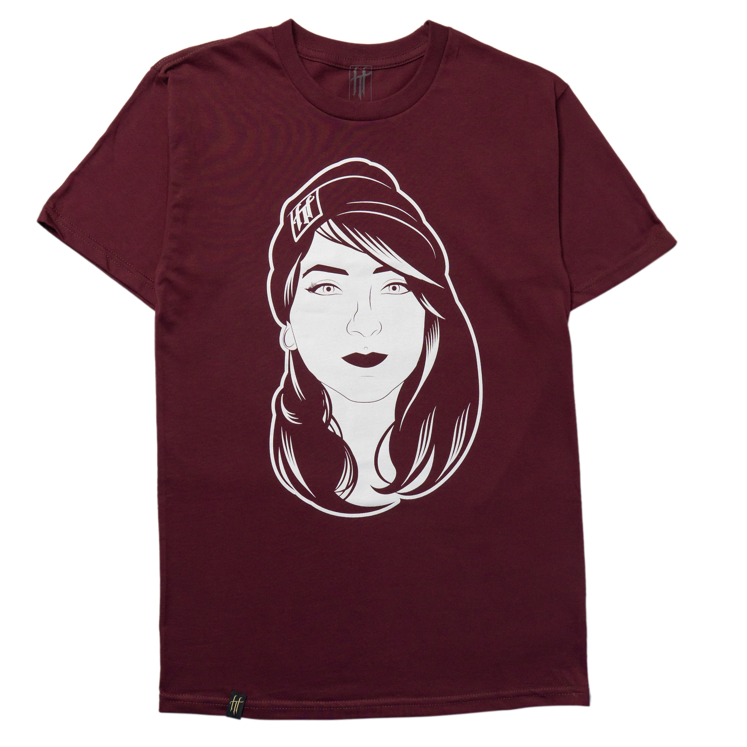 ARIELxHT T-Shirt (Maroon) — front view