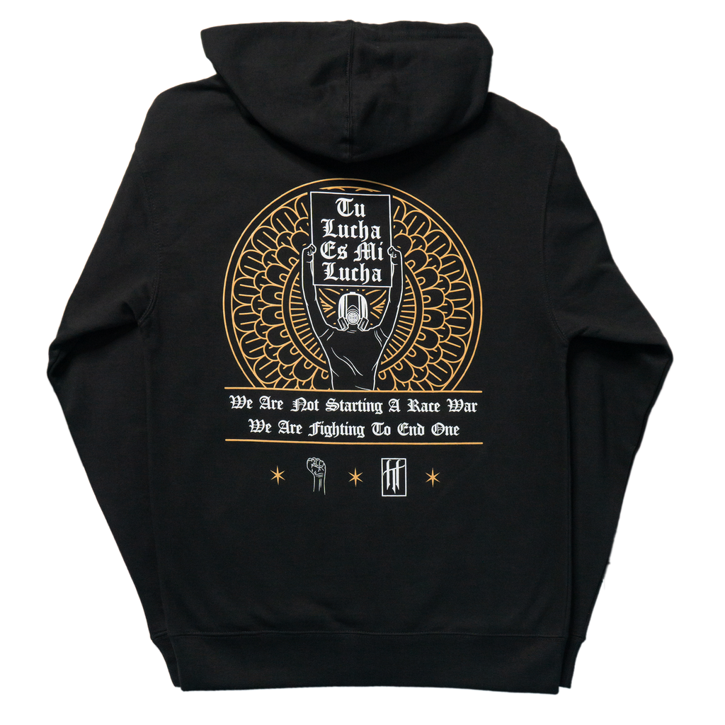 BLM Zip Hoodie (Black) — back view