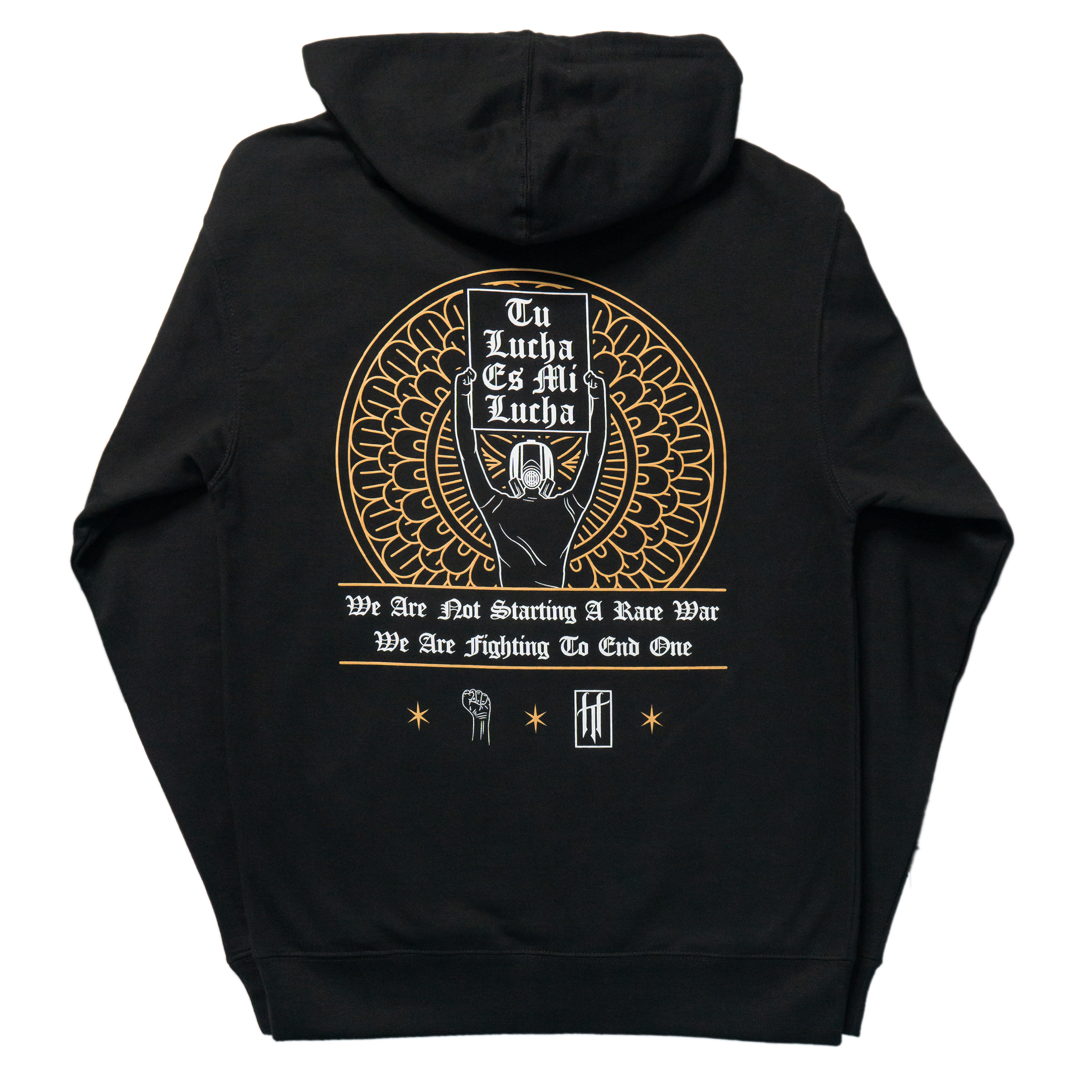 BLM Zip Hoodie (Black) — back view