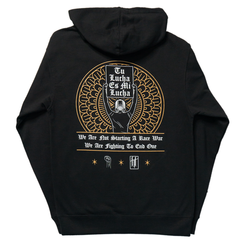 BLM Zip Hoodie (Black) — back view