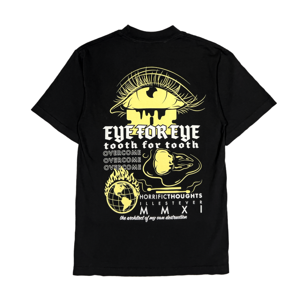 Eye For Eye Heavyweight Box T-Shirt (Black) — back view