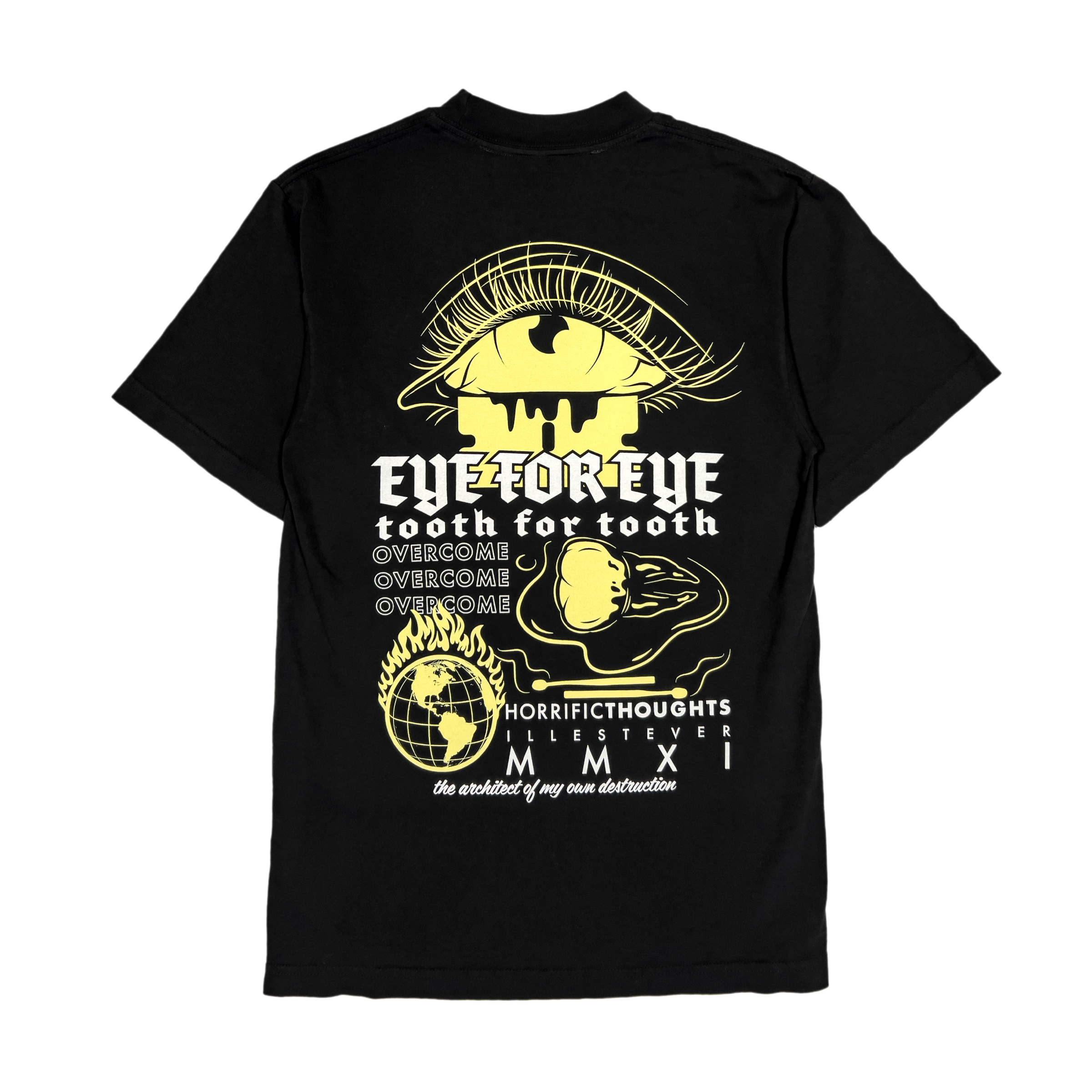 Eye For Eye Heavyweight Box T-Shirt (Black) — back view