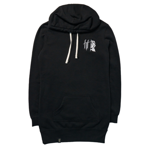 Horrific Thoughts Hooded Pullover Dress (Black) — front view
