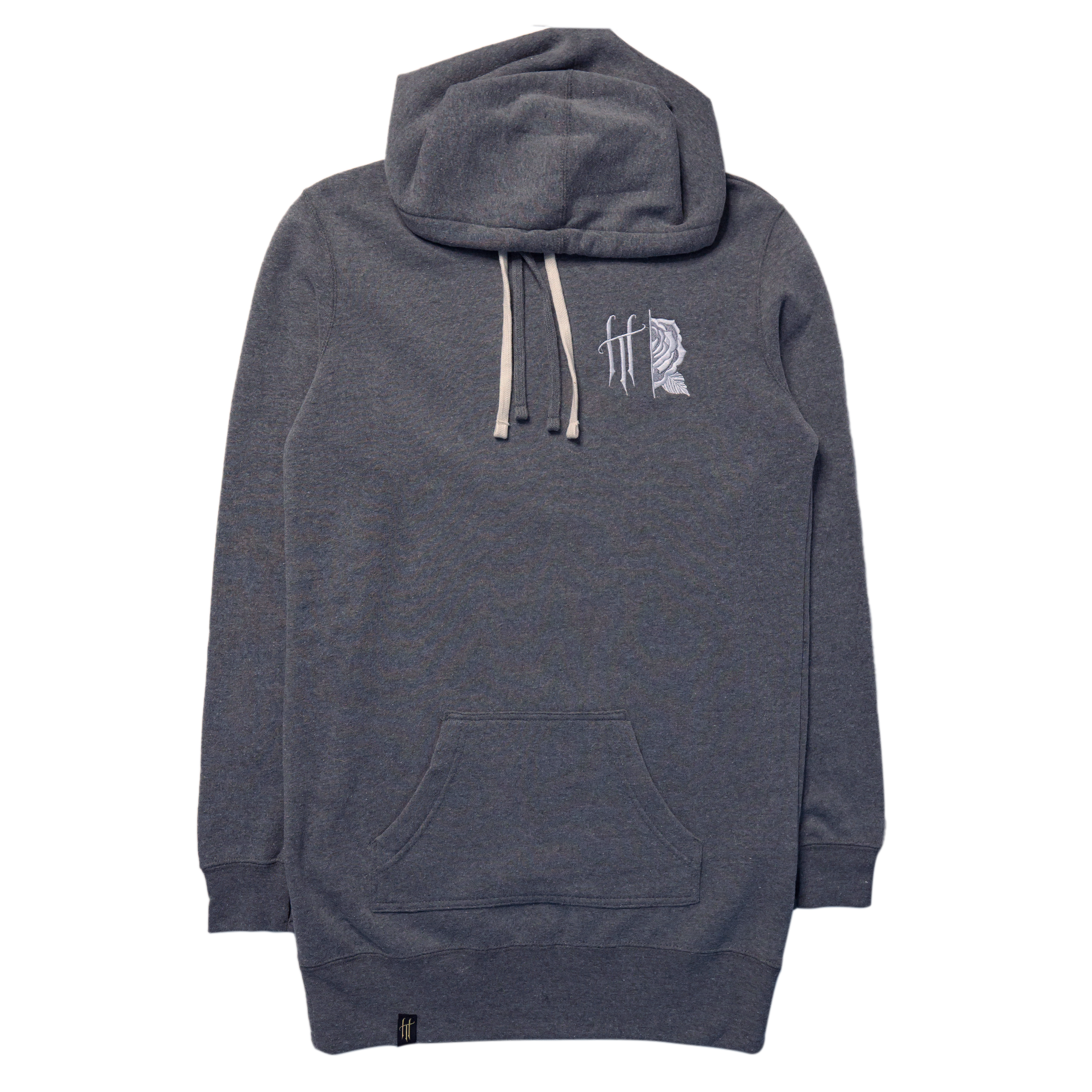 Horrific Thoughts Hooded Pullover Dress (Heather Grey) — front view