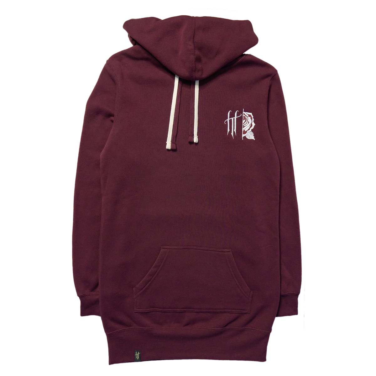 Horrific Thoughts Hooded Pullover Dress (Maroon) — front view