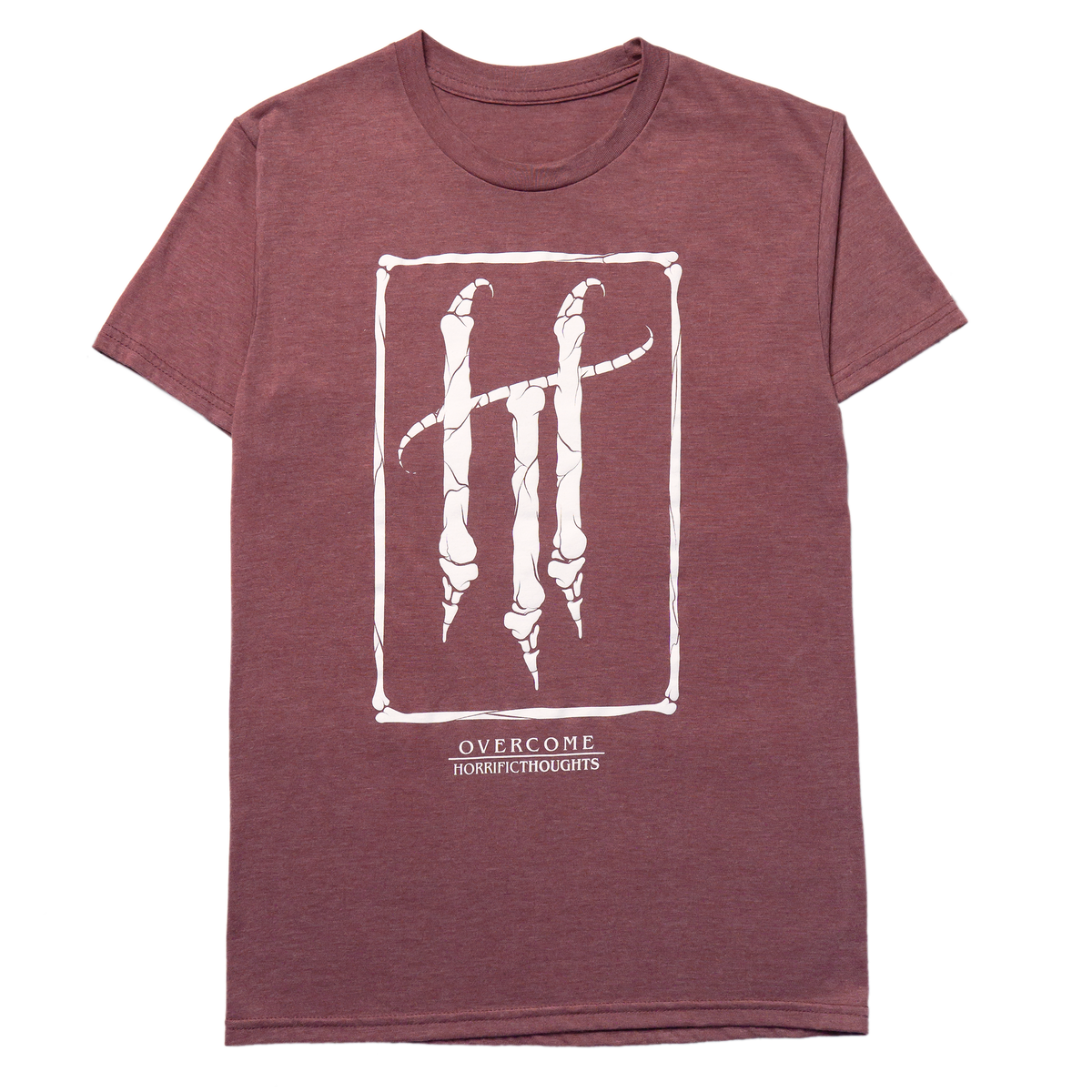 HT Core Tee (Burgundy Heather) — front view