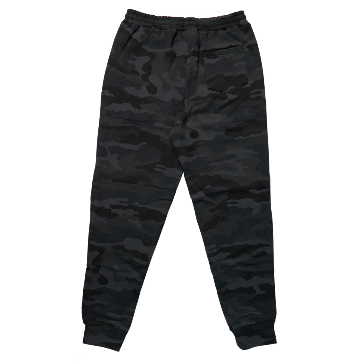 Horrific Thoughts Midweight Joggers (Black Camo) — back view