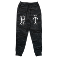 Horrific Thoughts Midweight Joggers (Black Camo) — front view