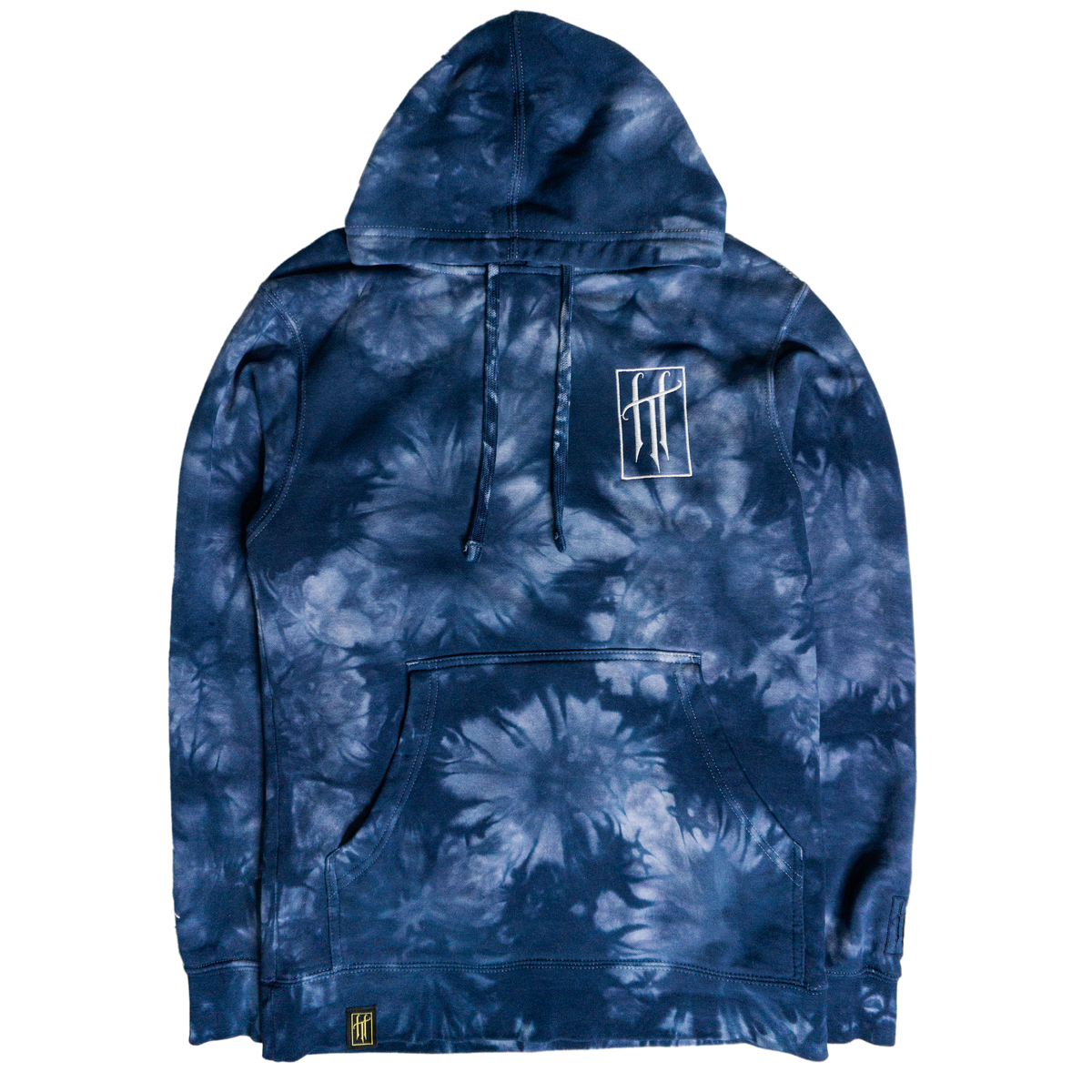 Pray For Your Enemies (More Blessings) Hoodie (Navy Tie-Dye) — front view