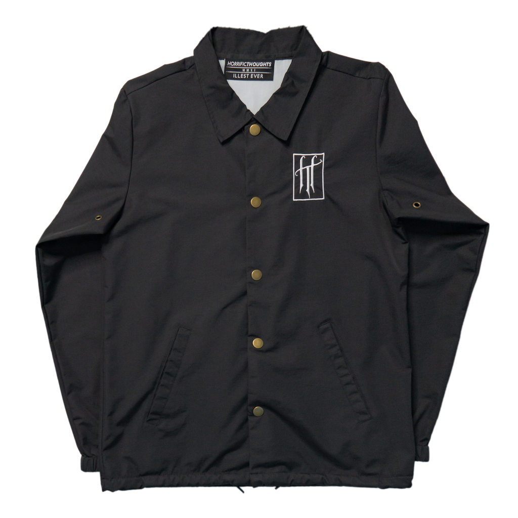 Coaches Jacket (Black) — front view