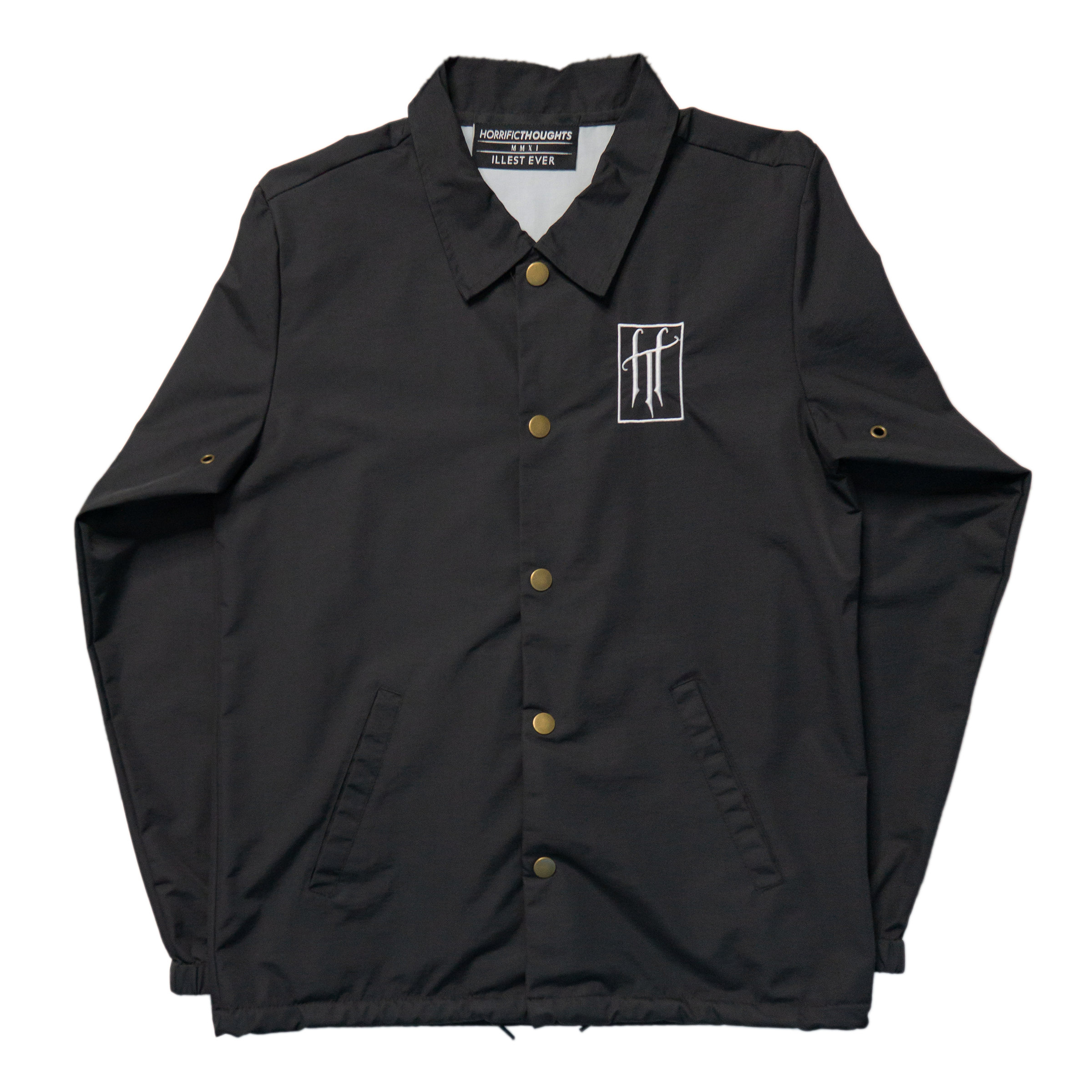 Coaches Jacket (Black) — front view