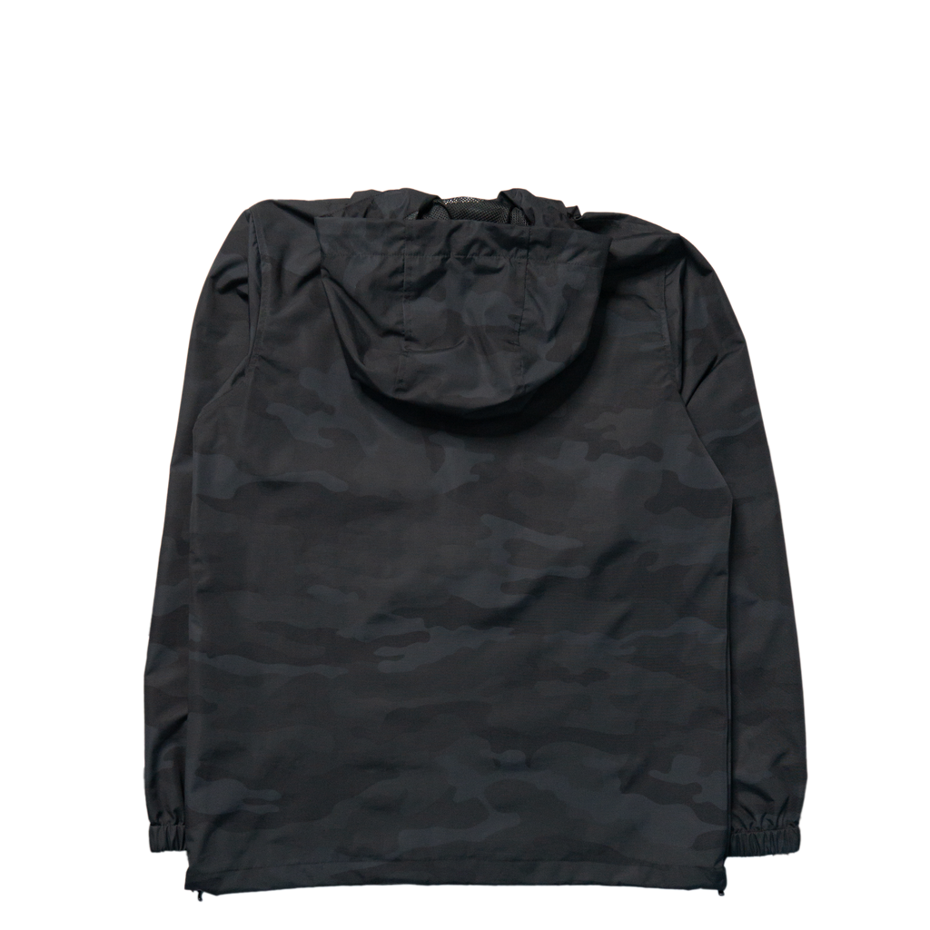 Premium Windbreaker (Black Camo) — back view