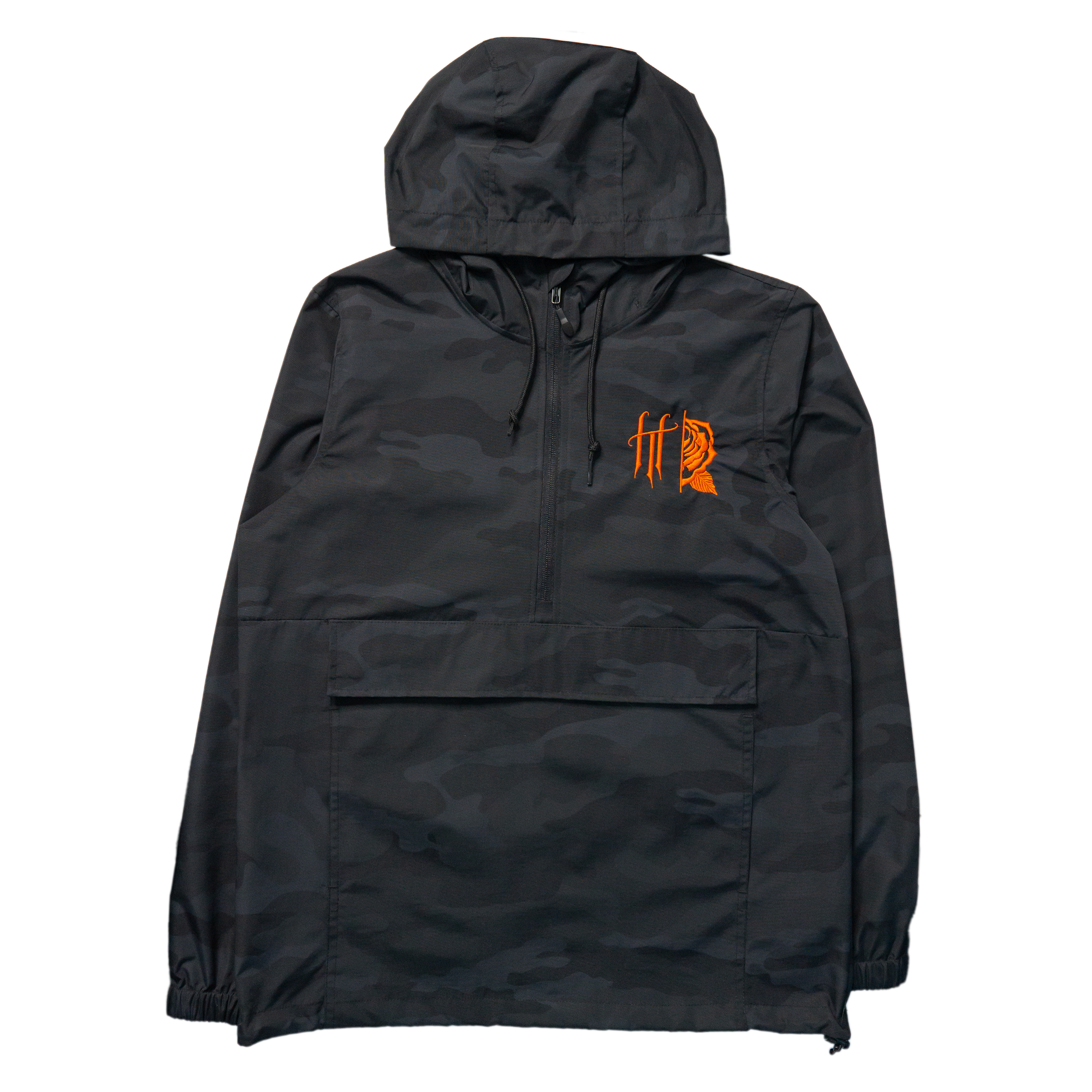 Premium Windbreaker (Black Camo) — front view