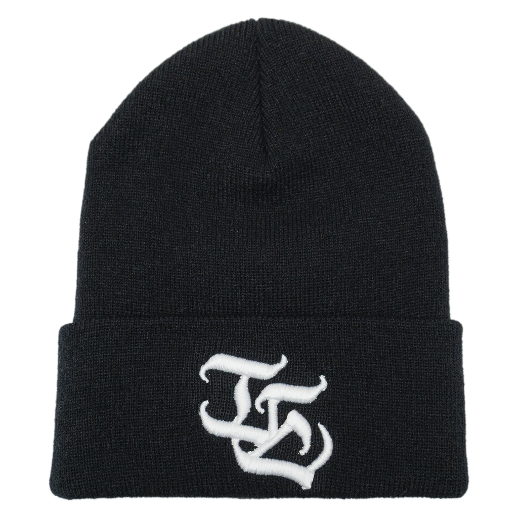I.E. Embroidered Beanie (Black) — product view 1