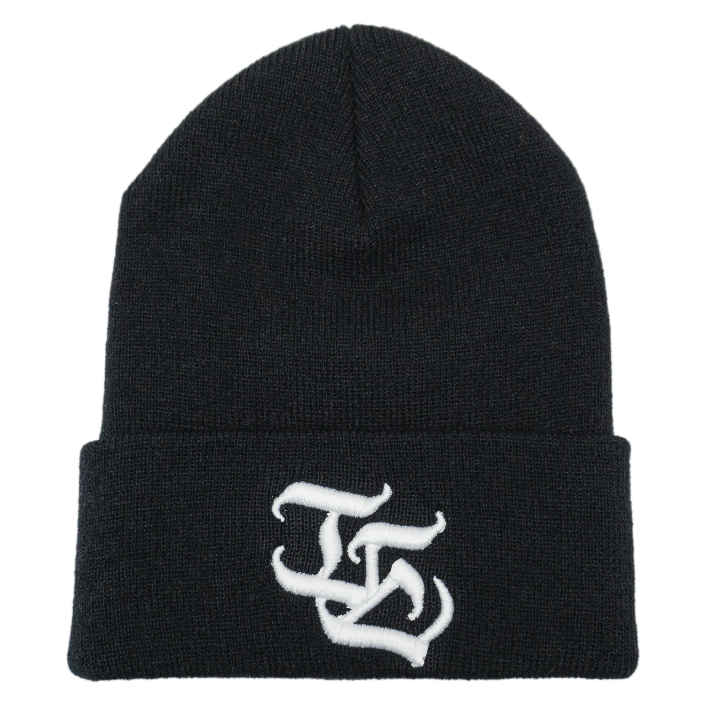 I.E. Embroidered Beanie (Black) — product view 1