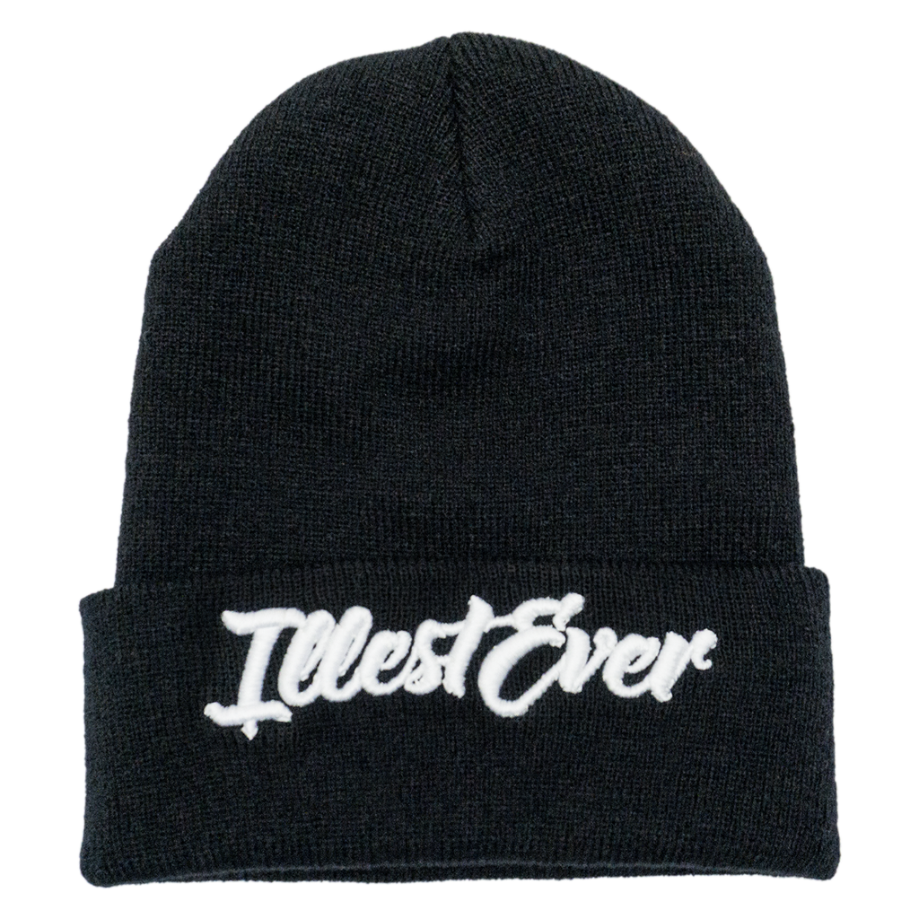 Illest Ever Embroidered Beanie (Black) — product view 1