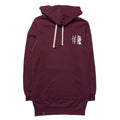 Horrific Thoughts Hooded Pullover Dress (Maroon) - Horrific Thoughts