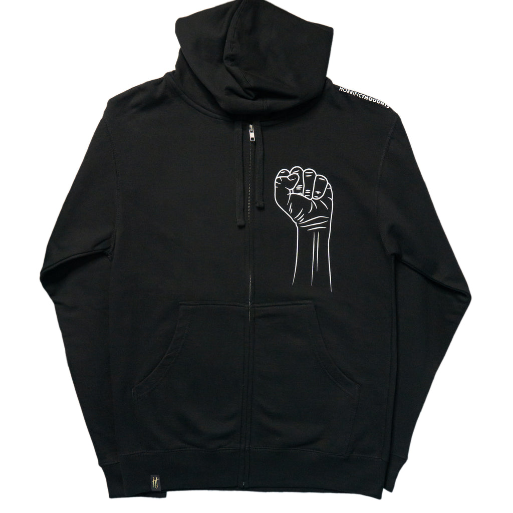 B L M  Zip Hoodie - Horrific Thoughts