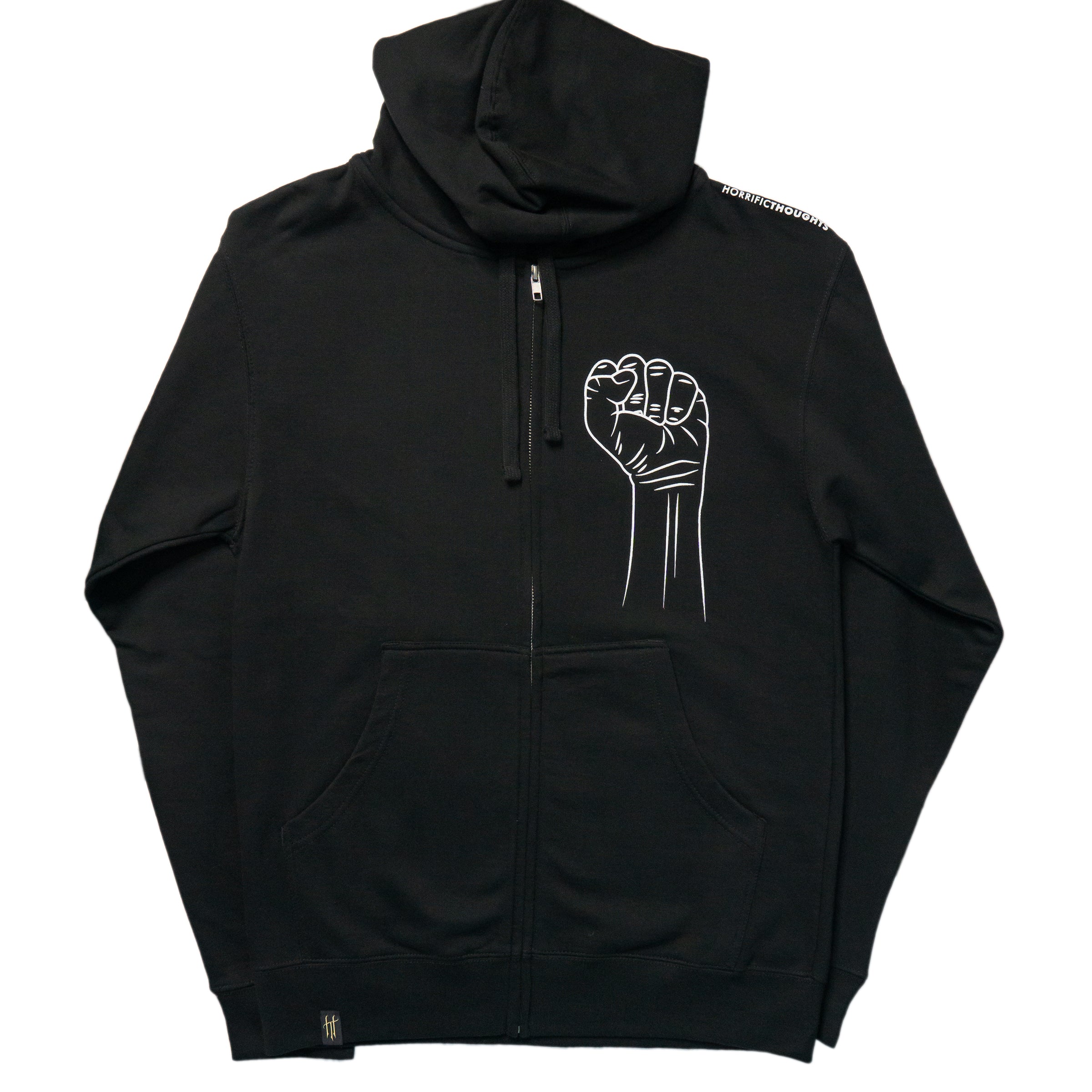 B L M  Zip Hoodie - Horrific Thoughts