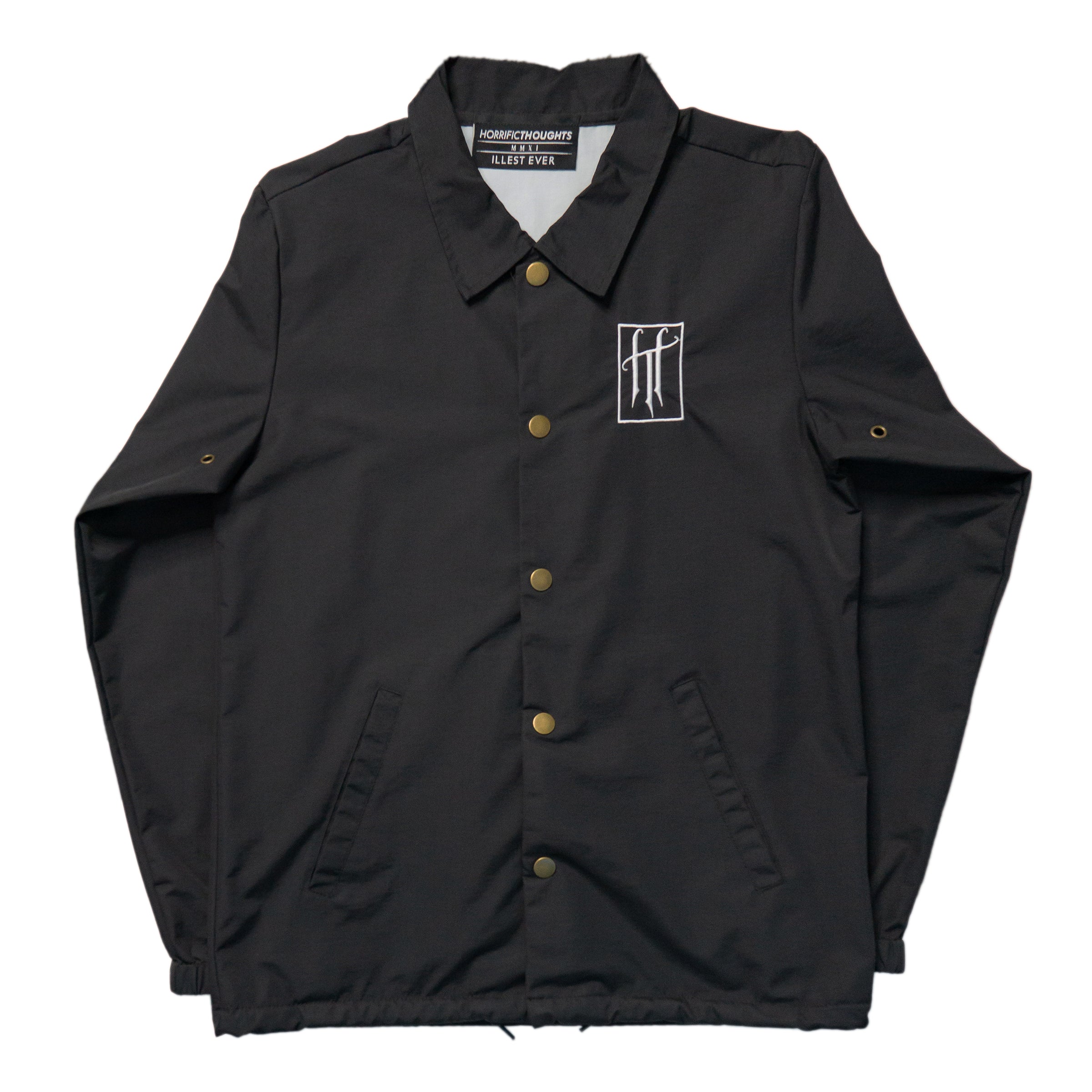 Horrific Thoughts Premium Coaches Jacket (Black) - Horrific Thoughts