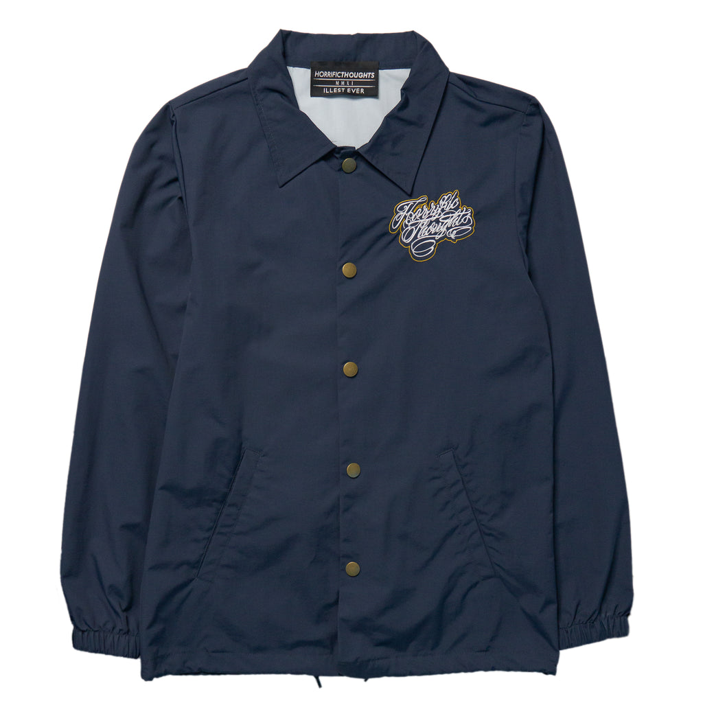 Horrific Thoughts Premium Coaches Jacket (Navy) - Horrific Thoughts