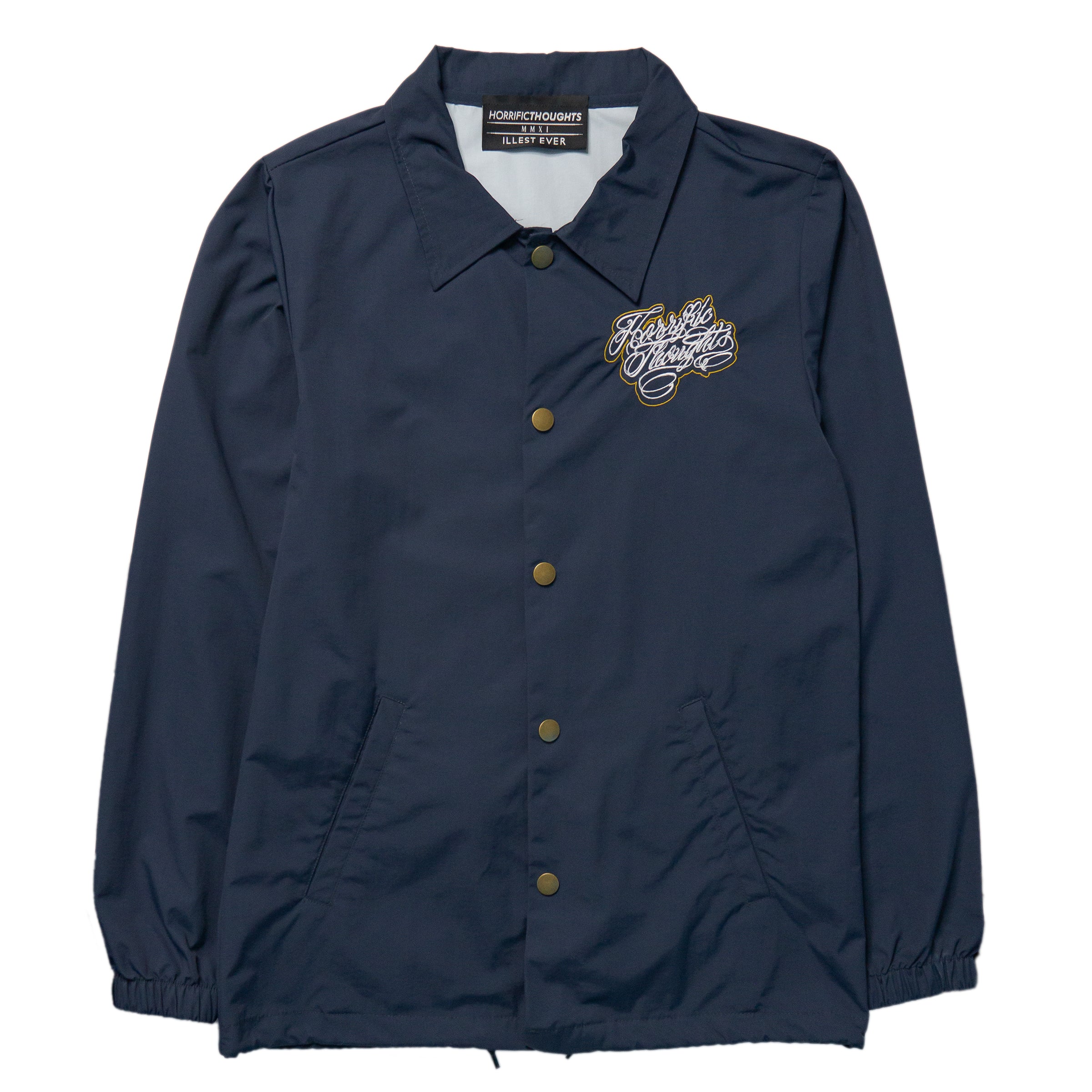 Horrific Thoughts Premium Coaches Jacket (Navy) - Horrific Thoughts