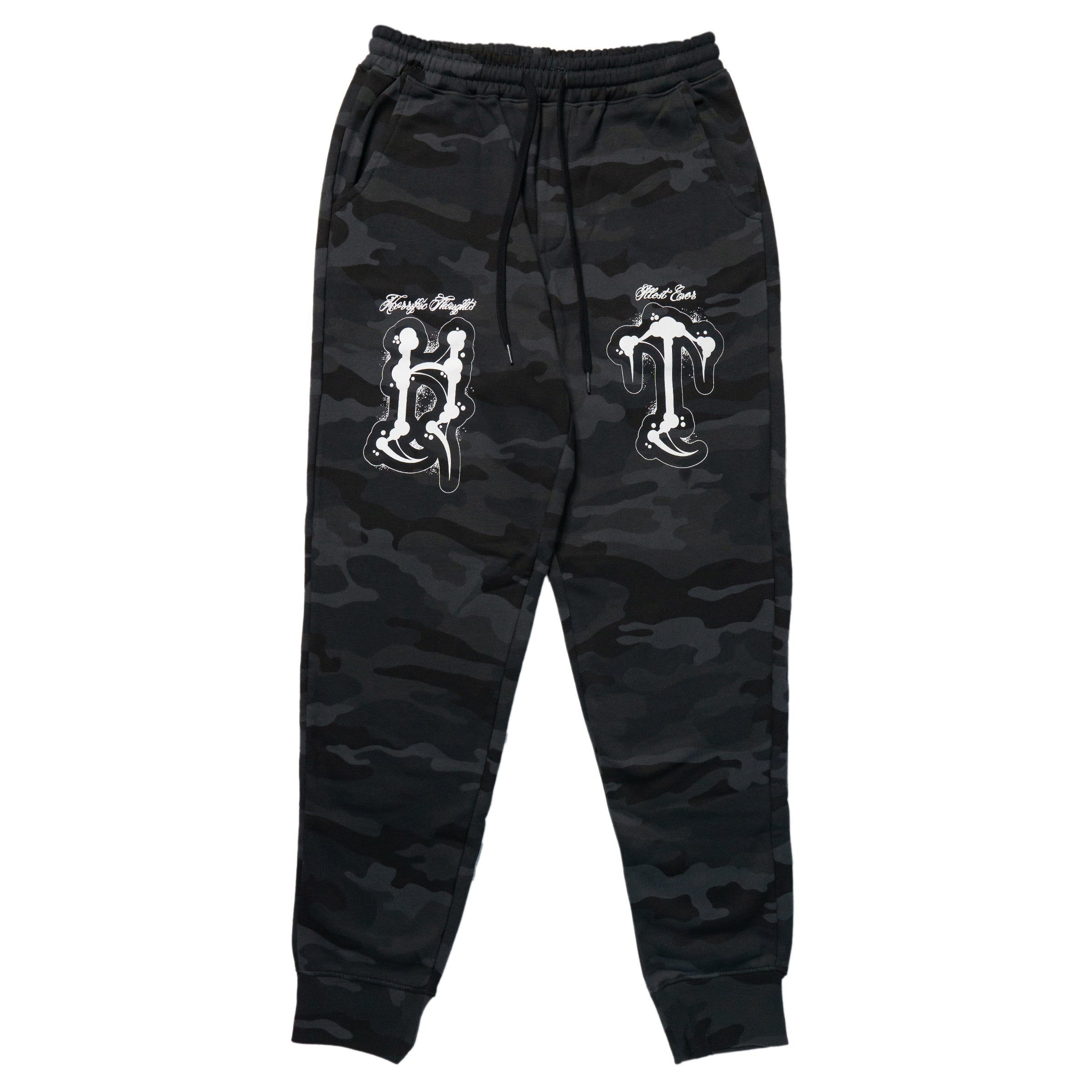 Horrific Thoughts Midweight Joggers (Black Camo) - Horrific Thoughts