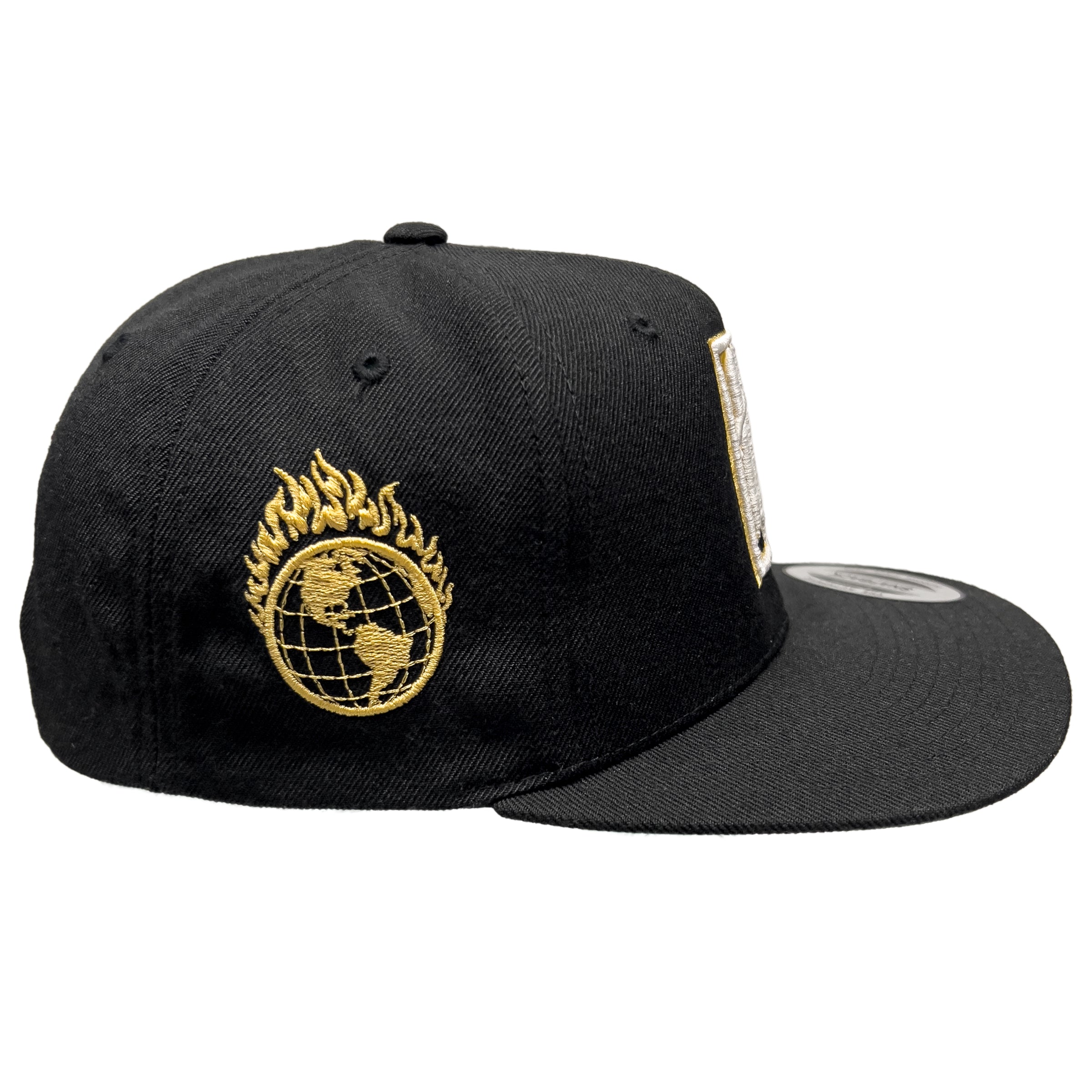 Horrific Thoughts White & Gold Snapback (Black) - Horrific Thoughts