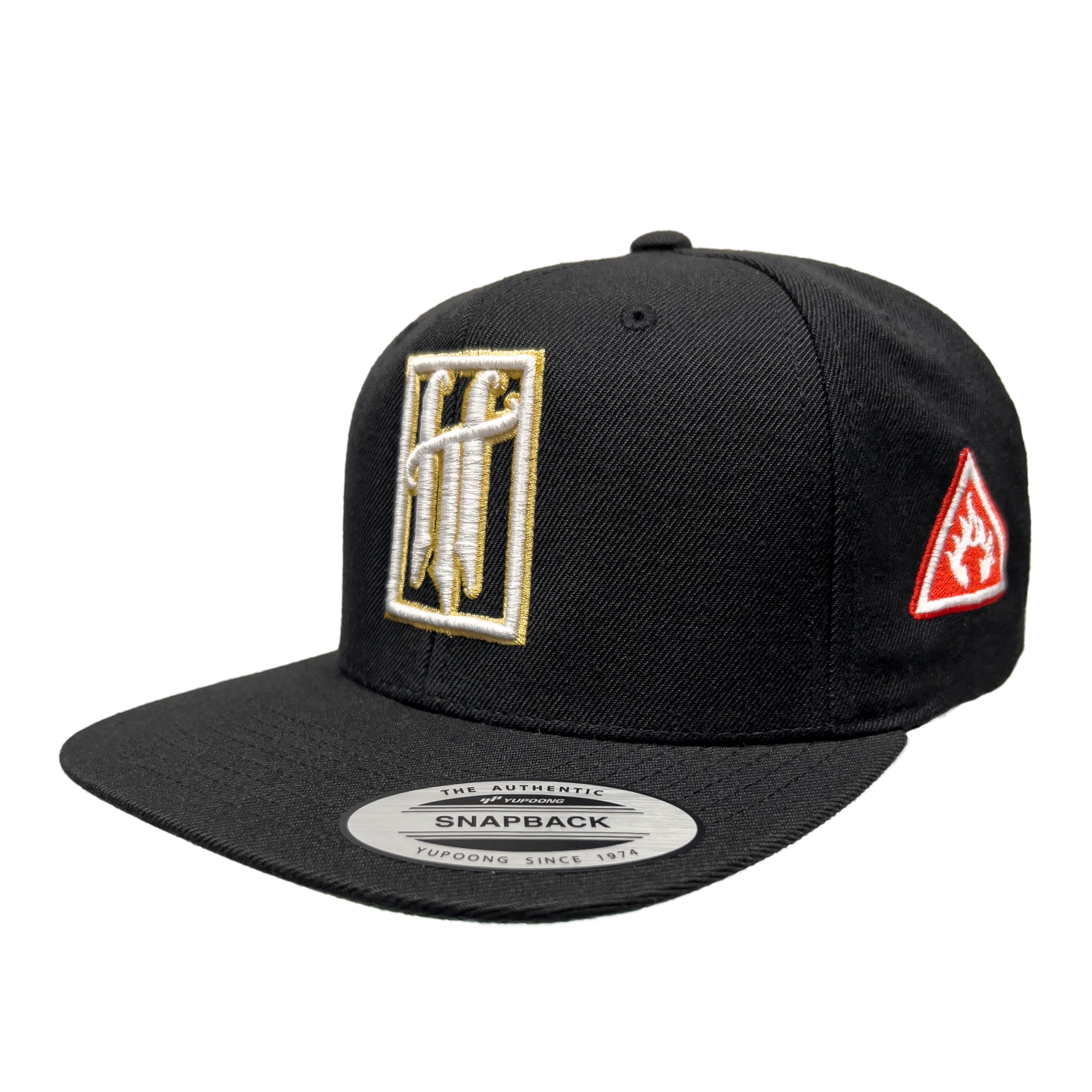 Horrific Thoughts White & Gold Snapback (Black) - Horrific Thoughts